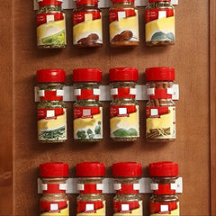 4pcs Spice Gripper Clip Strips - Universal Adhesive Spice Racks