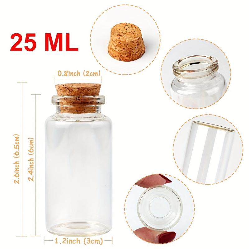 25ML Mini Glass Bottle With Cork Clear Wish Bottle Hanging