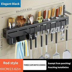 Chopsticks Holder Storage Rack Wall Mounted Utensils Rack