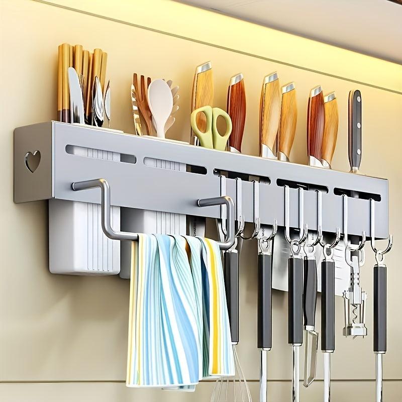 Chopsticks Holder Storage Rack Wall Mounted Utensils Rack