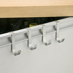 5pcs Stainless Steel Door Back Hooks Multifunctional Storage Hook for Kitchen