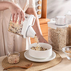 Large Clear Plastic Cereal Containers with Lids for Food Storage
