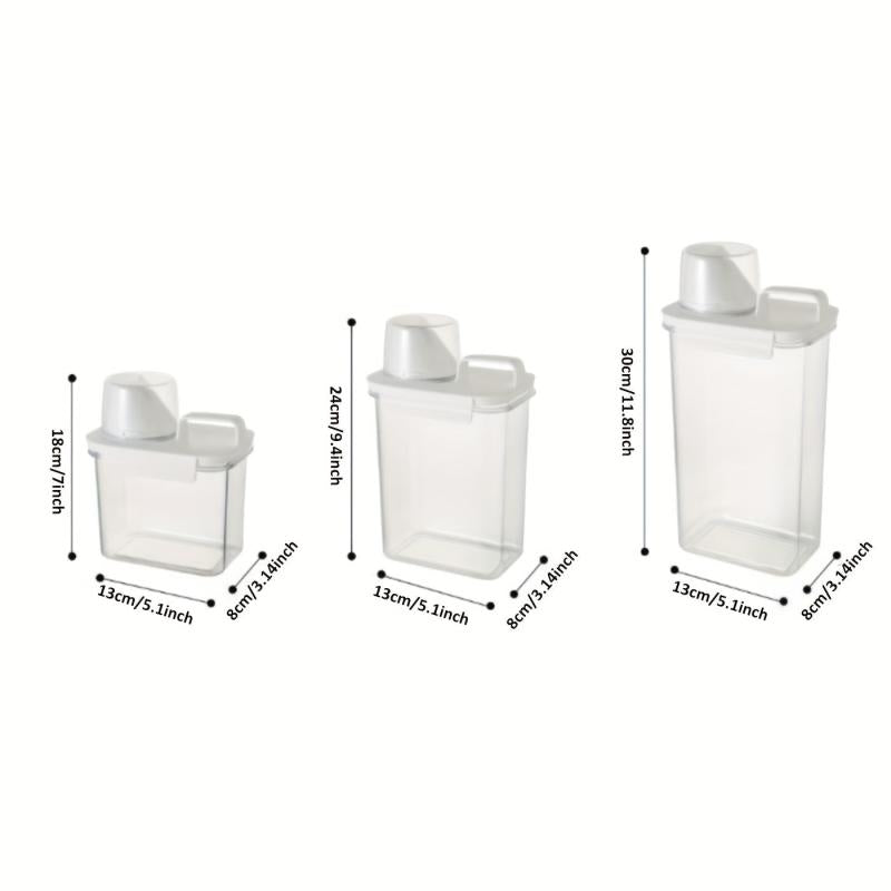 Large Clear Plastic Cereal Containers with Lids for Food Storage