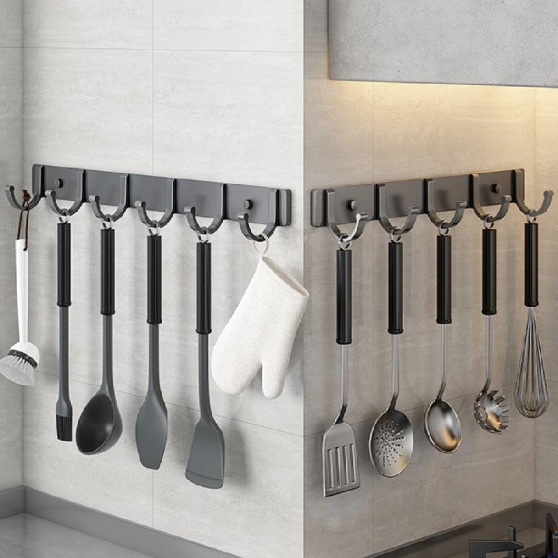 Wall Mounted Kitchen Tool Storage Shelf with Hook