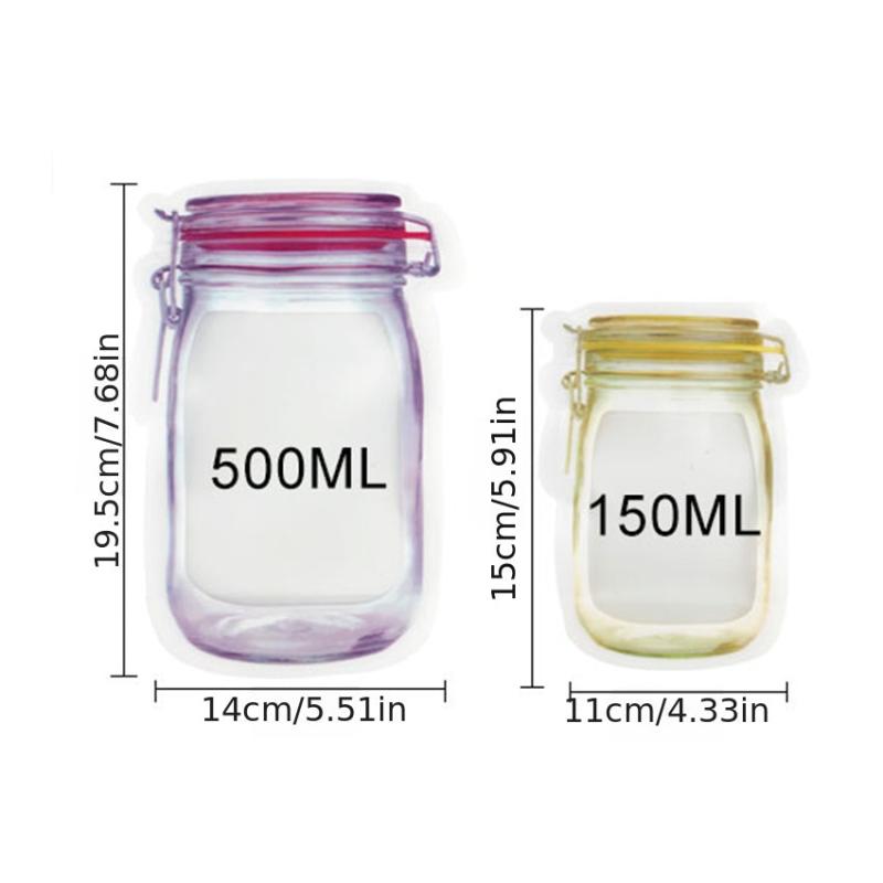 4-Piece Food Storage Freezer Ziplock Bags
