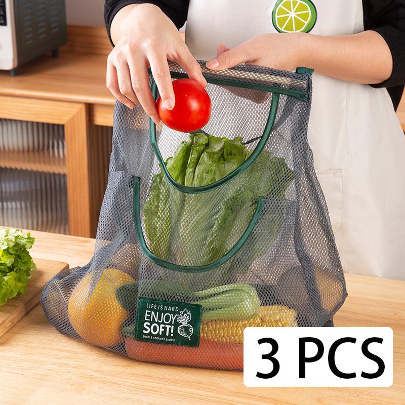 Portable Vegetable Storage Mesh Bag Kitchen Fruit Storage Mesh Bag