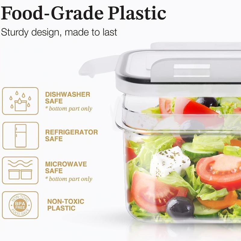 4pc Airtight Food Storage Containers, 2.0L, BPA Free, Dishwasher Safe