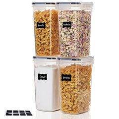 4pc Airtight Food Storage Containers, 2.0L, BPA Free, Dishwasher Safe