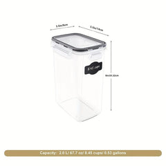 4pc Airtight Food Storage Containers, 2.0L, BPA Free, Dishwasher Safe