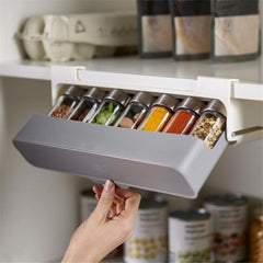 Wall Mounted Spice Organizer with Pull Out Drawer