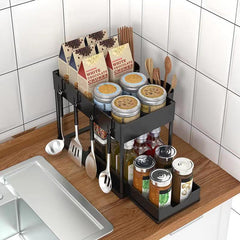 2 Tier Sliding Cabinet Basket Organizer Bath Collection Baskets