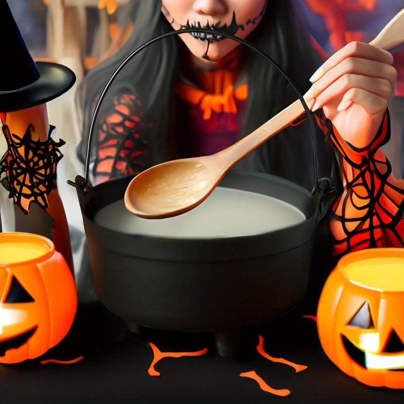 Halloween Witches Cauldron Plastic Candy Bowl Pot Party Decor