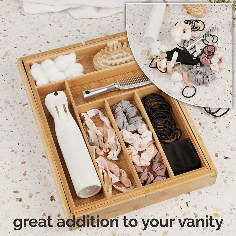 Adjustable Japanese Drawer Divider Box for Kitchen and Bathroom Organization