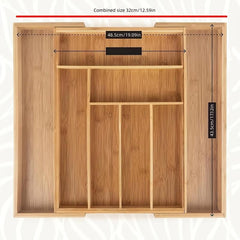 Adjustable Japanese Drawer Divider Box for Kitchen and Bathroom Organization