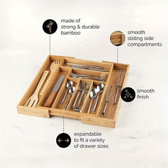 Adjustable Japanese Drawer Divider Box for Kitchen and Bathroom Organization