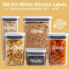 120 Pcs Kitchen Labels Seasoning Labels For Containers Organization