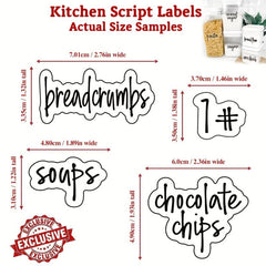 120 Pcs Kitchen Labels Seasoning Labels For Containers Organization