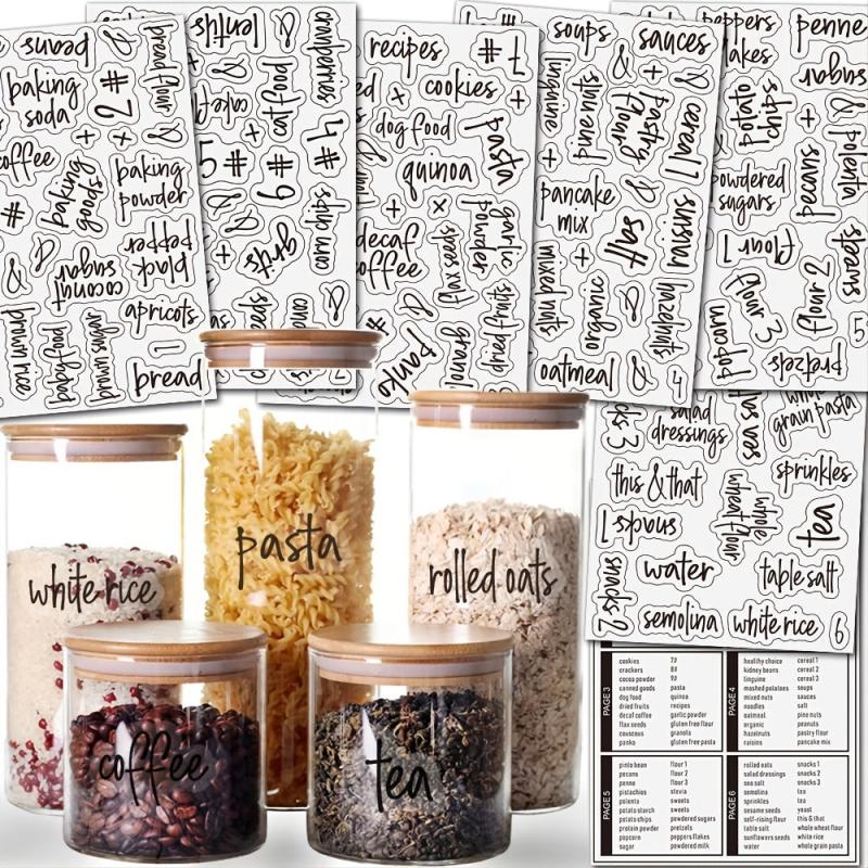 120 Pcs Kitchen Labels Seasoning Labels For Containers Organization