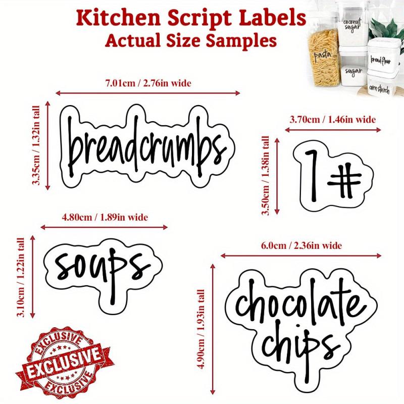 120 Pcs Kitchen Labels Seasoning Labels For Containers Organization