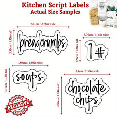 120 Pcs Kitchen Labels Seasoning Labels For Containers Organization