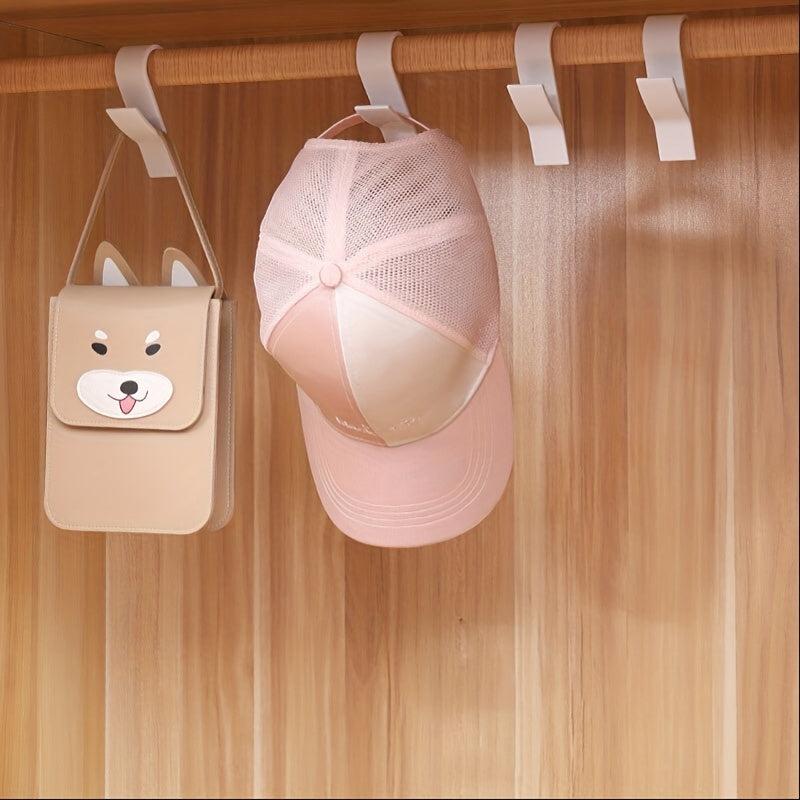2pcs Kitchen Bathroom Hanger Clips Storage Racks Clear Hanger Towel Clothes Scar