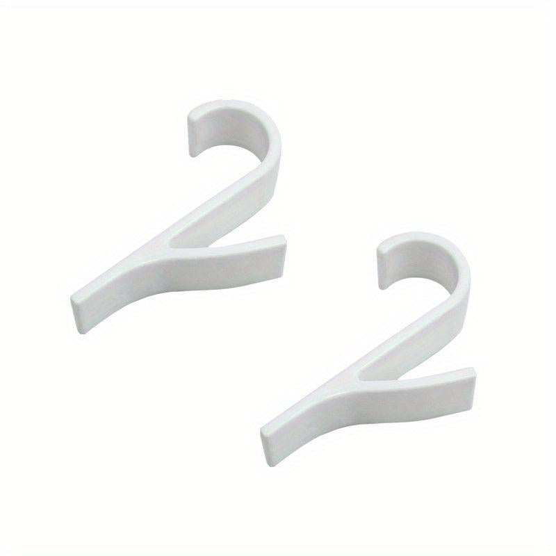 2pcs Kitchen Bathroom Hanger Clips Storage Racks Clear Hanger Towel Clothes Scar