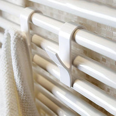 2pcs Kitchen Bathroom Hanger Clips Storage Racks Clear Hanger Towel Clothes Scar