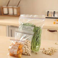 30pcs Double Sealing Strip Airtight Food Storage Bags Transparent Storage Bag