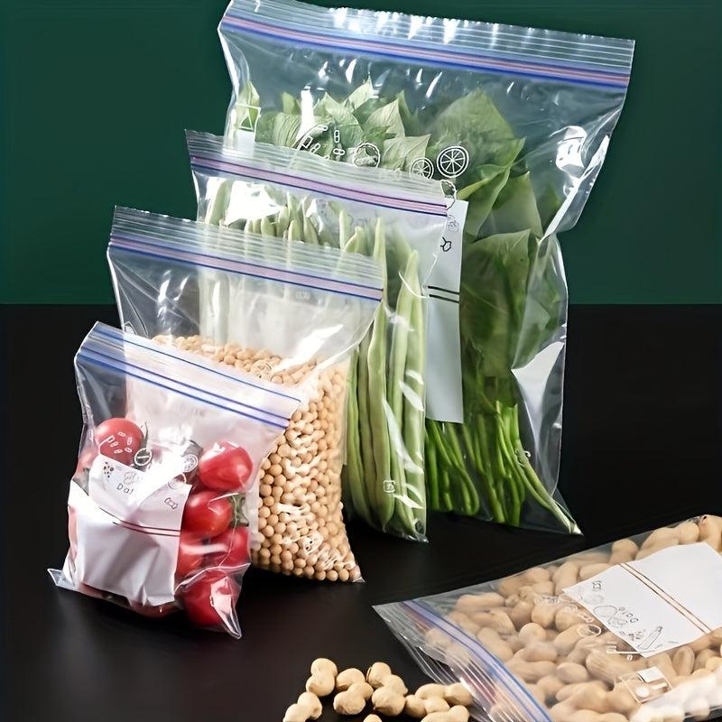 30pcs Double Sealing Strip Airtight Food Storage Bags Transparent Storage Bag