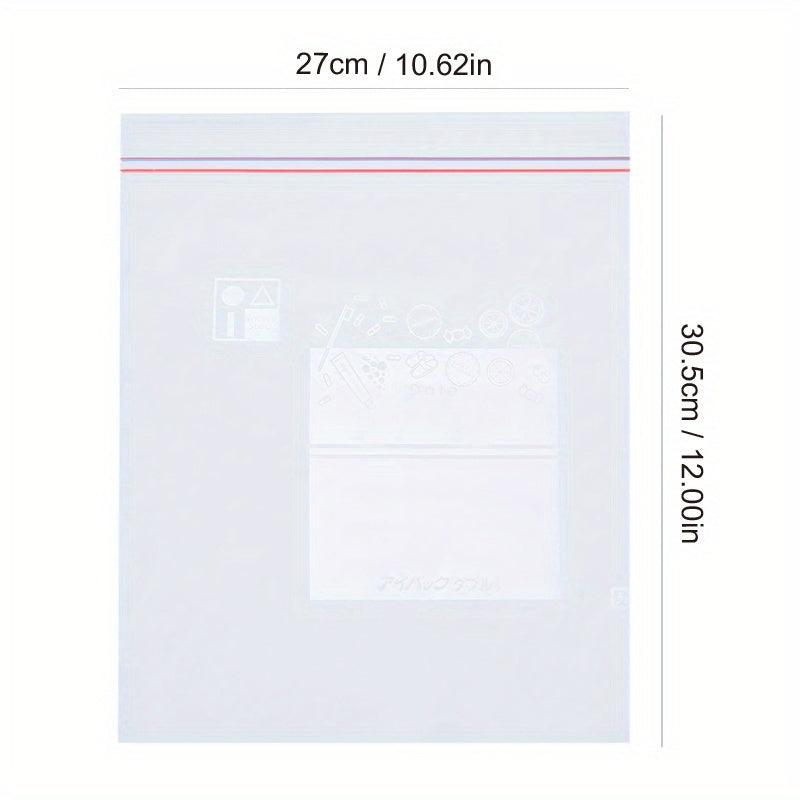 30pcs Double Sealing Strip Airtight Food Storage Bags Transparent Storage Bag