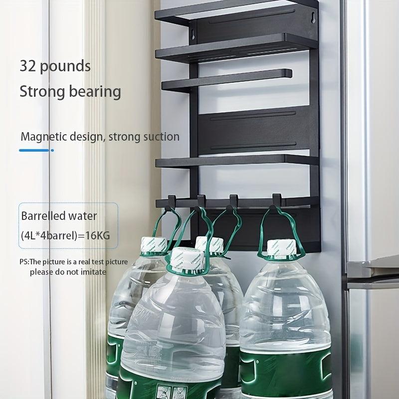 Foldable Spice Rack Magnet Refrigerator Rack Side Storage Rack
