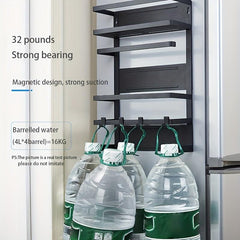 Foldable Spice Rack Magnet Refrigerator Rack Side Storage Rack