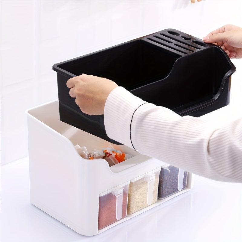 Plastic Seasoning Box with 3 Spoons and 3 Style Boxes