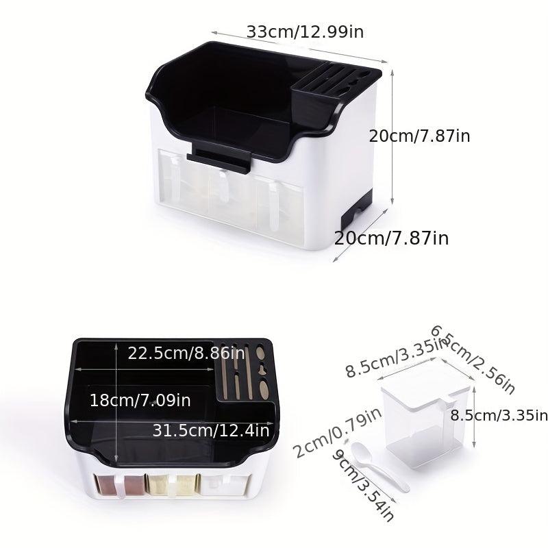 Plastic Seasoning Box with 3 Spoons and 3 Style Boxes