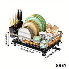 Large Dish Drying Rack with Utensil Holder