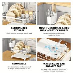 Large Dish Drying Rack with Utensil Holder