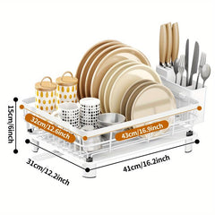 Large Dish Drying Rack with Utensil Holder