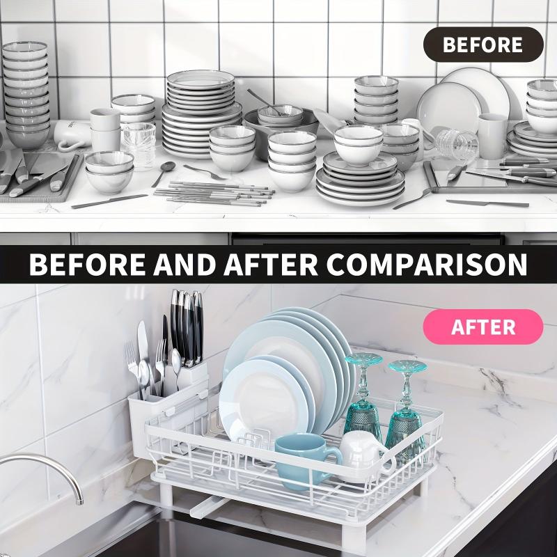 Large Dish Drying Rack with Utensil Holder