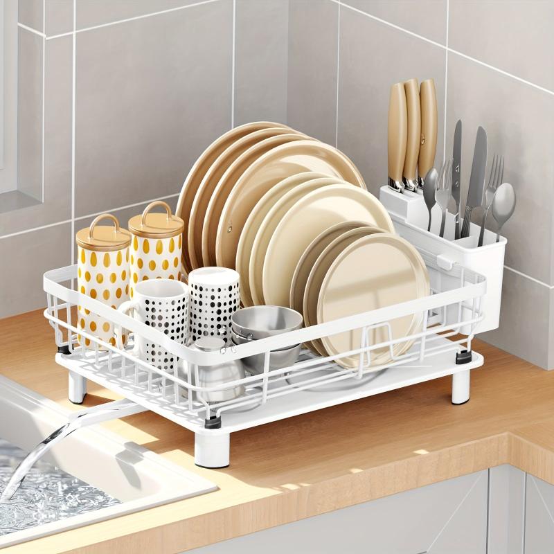 Large Dish Drying Rack with Utensil Holder