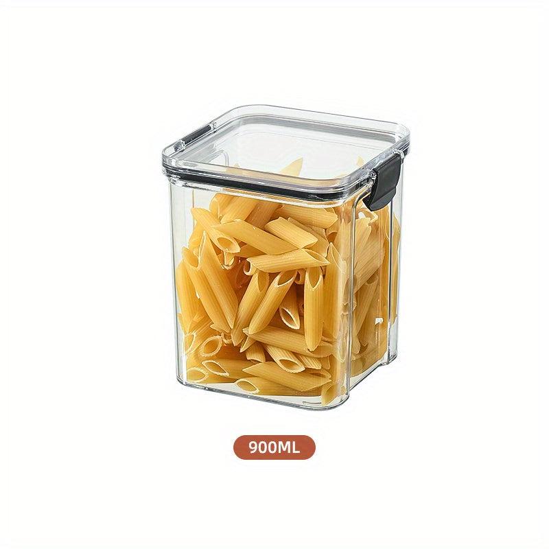 Clear Food Storage Box Container With Lid Plastic Kitchen Organization