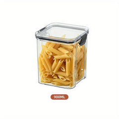 Clear Food Storage Box Container With Lid Plastic Kitchen Organization