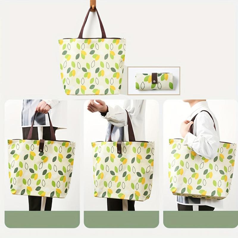 Reusable Grocery Bags Foldable Washable Waterproof 35LB Heavy Duty Shopping Tote