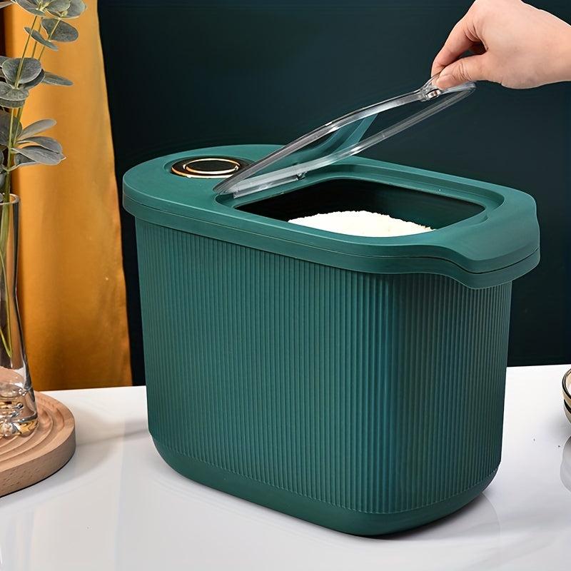 Large Capacity Rice Bucket with Measuring Cup, Sealed Storage Container