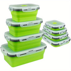 4pcs BPA Plastic Food Storage Containers with Lids Collapsible