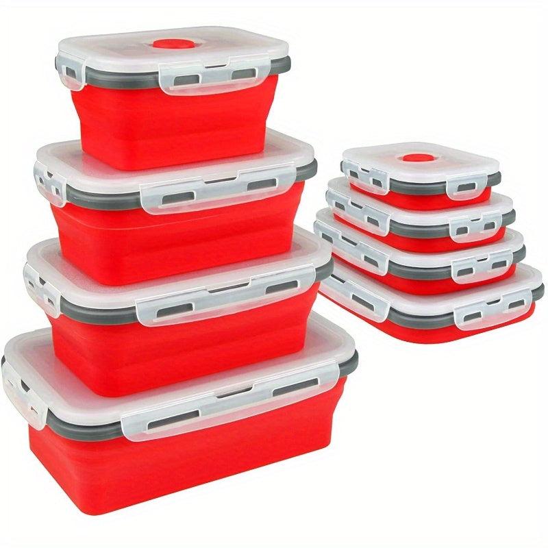 4pcs BPA Plastic Food Storage Containers with Lids Collapsible