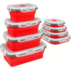 4pcs BPA Plastic Food Storage Containers with Lids Collapsible
