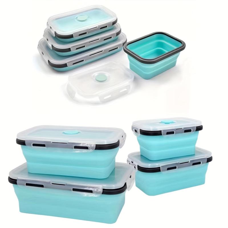4pcs BPA Plastic Food Storage Containers with Lids Collapsible