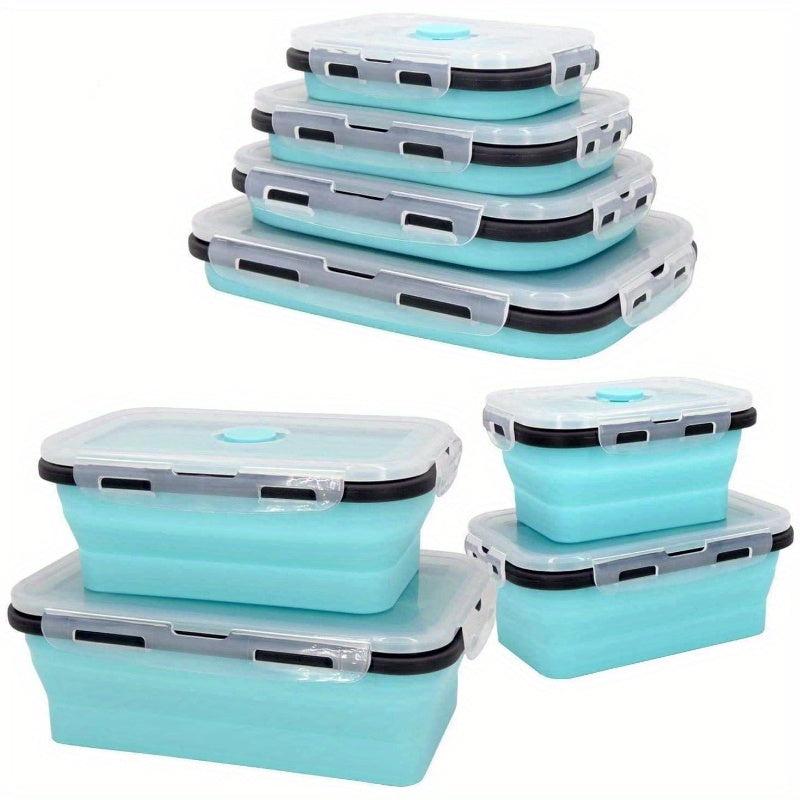 4pcs BPA Plastic Food Storage Containers with Lids Collapsible