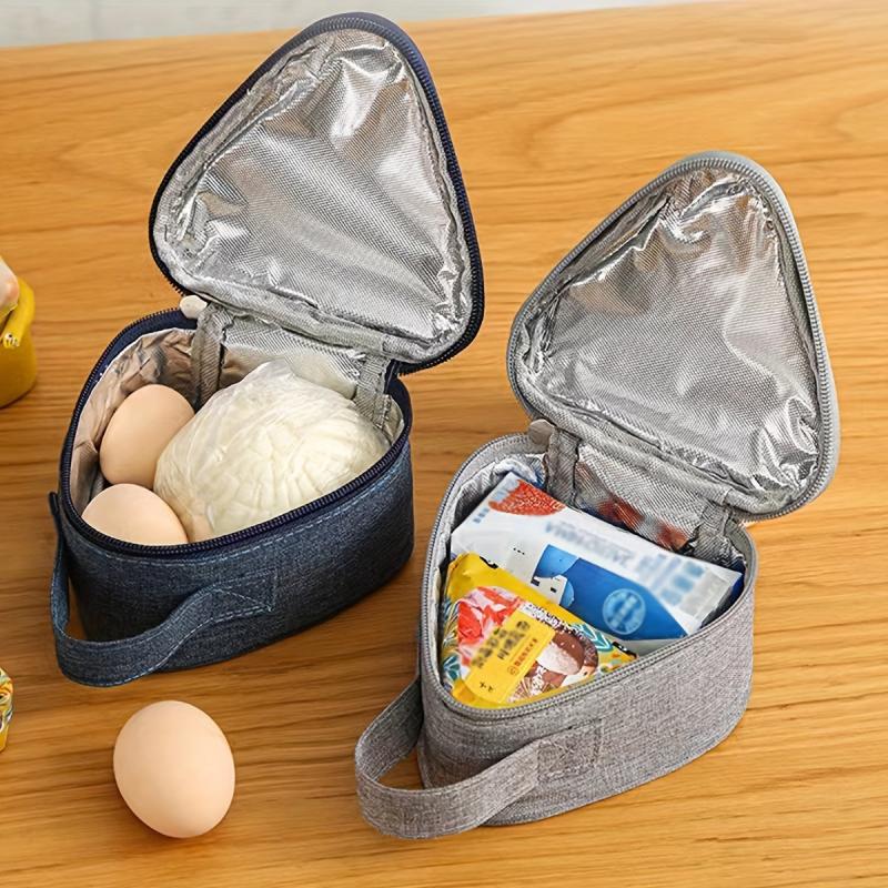 Thermal Rice Ball Bag for Lunch and Snacks, Triangle Shape for Storage