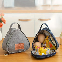 Thermal Rice Ball Bag for Lunch and Snacks, Triangle Shape for Storage